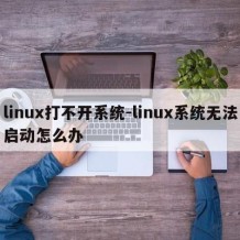 linux打不开系统-linux系统无法启动怎么办