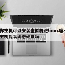 迷你主机可以安装虚拟机跑linux嘛-迷你主机能装固态硬盘吗