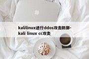 kalilinux进行ddos攻击防御-kali linux cc攻击