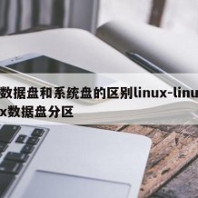 数据盘和系统盘的区别linux-linux数据盘分区